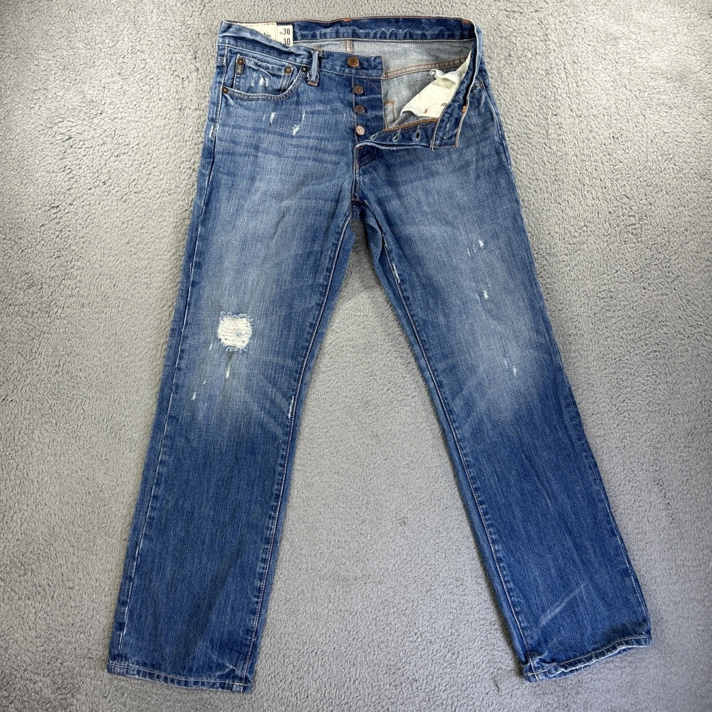 Abercrombie & Fitch Blue Straight Men Jeans
